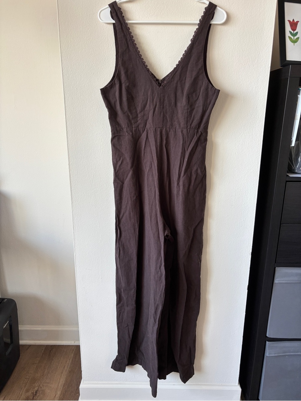 Rhythm Brown cotton Linen Jumpsuit size Small NWT